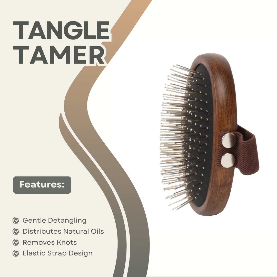 Hand-held Pin Brush With Elastic Strap